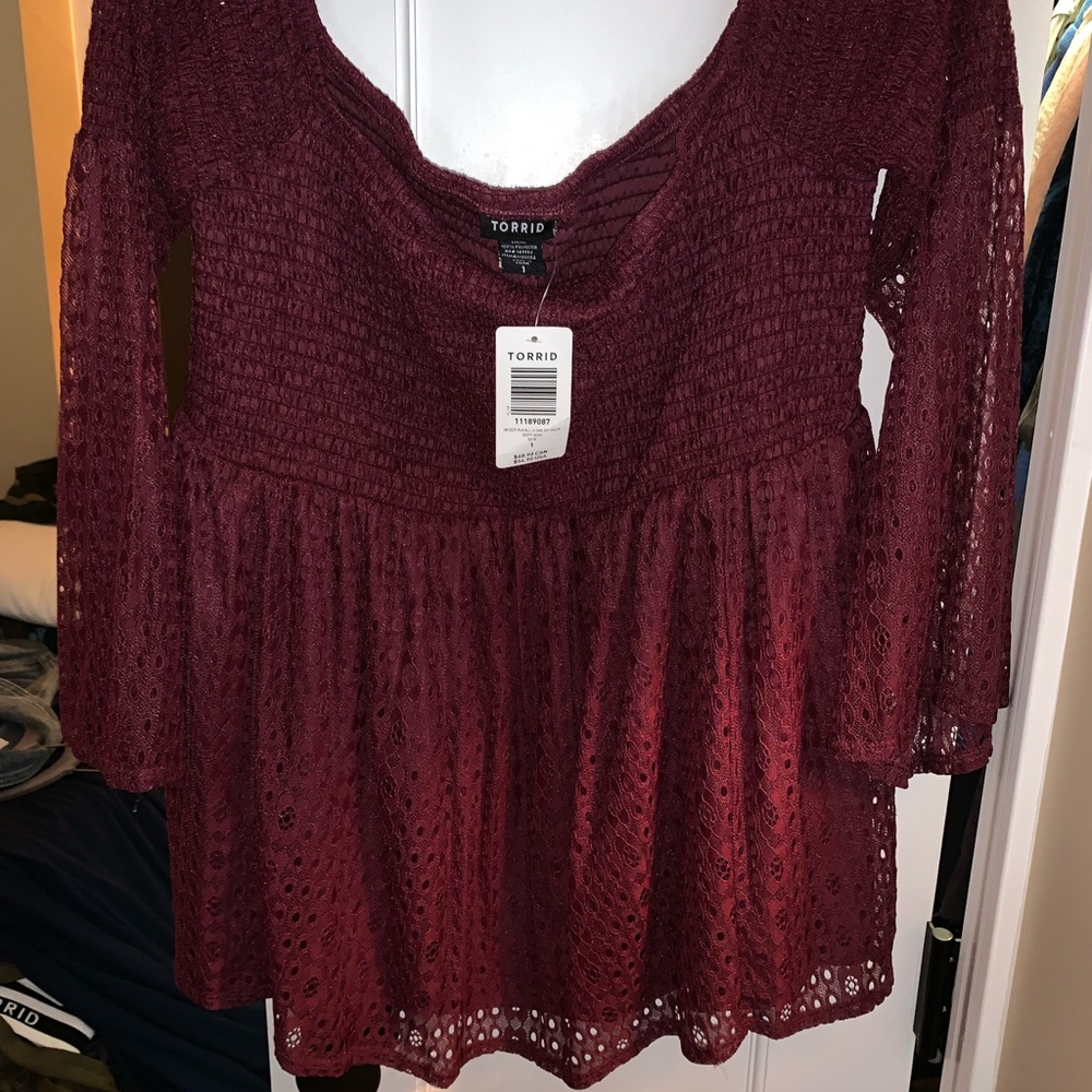 Torrid Off Shoulder Lace Top